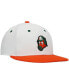 Men's White and Orange Miami Hurricanes Miami Maniac On-Field Baseball Fitted Hat