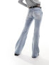 Фото #5 товара Weekday Flame low waist flared jeans in stone blue