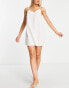 Фото #4 товара Topshop broderie night dress in white