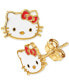 ფოტო #1 პროდუქტის Hello Kitty Enamel Stud Earrings in 10k Gold