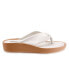 Фото #1 товара Softwalk Eliza S2220-111 Womens White Leather Flip-Flops Sandals Shoes 9
