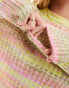 JJXX space dye knitted jumper in lilac lilac breeze, XS - фото #6