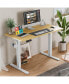 Electric Height Adjustable Standing Desk, Sit To Stand Ergonomic Computer Desk, Yellow, 55" X 24"