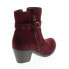 Фото #8 товара Earth Origins Tori Womens Red Suede Zipper Ankle & Booties Boots 6