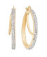 Clear Crystal Double Hoop Earring