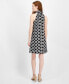 Women's Dot-Print Tie V-Neck Mini Dress Blk/ivy, XL - фото #2