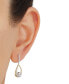 ფოტო #2 პროდუქტის Cubic Zirconia Teardrop Drop Earrings in Sterling Silver & 14k Gold-Plate