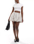 Фото #3 товара ASOS DESIGN bubble hem mini skirt in stone stripe