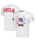 Фото #1 товара Men's and Women's White Philadelphia 76ers Heritage Crest T-Shirt