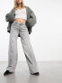 Фото #1 товара Bershka wide leg jeans in washed grey