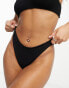 Фото #3 товара ASOS DESIGN Amy mix and match crinkle high leg hipster bikini bottom in black - BLACK