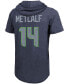 Men's DK Metcalf College Navy Seattle Seahawks Player Name Number Tri-Blend Hoodie T-shirt