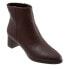 Trotters Kim T1958-200 Womens Brown Narrow Leather Ankle & Booties Boots