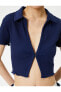 Фото #10 товара Поло изCrop Koton Slim Fit Blue