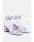 ფოტო #2 პროდუქტის Women's Spruce Tie Up Block Heel Sandals