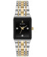 ფოტო #1 პროდუქტის Women's Futuro Diamond-Accent Two-Tone Stainless Steel Bracelet Watch 20.5x32mm, Created for Macy's