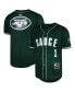 Фото #1 товара Men's Ahmad Sauce Gardner Green New York Jets Mesh Baseball Button-Up T-shirt