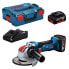 Фото #1 товара Bosch Akku-Winkelschleifer GWX 18V-8 mit 2x 5,0 Ah Akku + Lader in L-BOXX