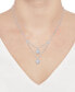 ფოტო #2 პროდუქტის Diamond Halo Cluster Layered Pendant Necklace (1/4 ct. t.w.) in Sterling Silver, 16" + 2" extender