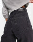 Dr Denim Echo straight leg jeans with rip in black