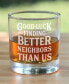 Good Luck Finding Better Neighbors than us Neighbors Moving Gifts Whiskey Rocks Glass, 10 oz