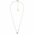 Delicate Bronze Pavé Heart Zirconia Necklace MKC1520A2791