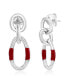 Фото #1 товара Sterling Silver or Gold Plated over sterling silver, Enamel Dangle Earrings