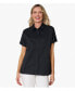 Фото #1 товара Women's Short Sleeve Button Front Cotton Poplin Fresh Start Shirt