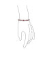 ფოტო #2 პროდუქტის Red Clear 20 CT Cubic Zirconia CZ Tennis Bracelet Heart Shape For Women Rhodium 7.5 Inch