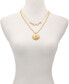 Gold-Tone Crystal & Flower Layered Pendant Necklace, 18" + 2" extender