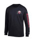 Фото #3 товара Men's Black Nebraska Huskers Team Stack Long Sleeve T-shirt