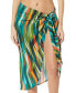 Women's Printed Pareo Tie-Front Swim Skirt Cover-Up