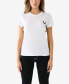 ფოტო #1 პროდუქტის Women's Short Sleeve Side Tape Slim Crew T-shirt