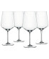 Style Burgundy Wine Glasses, Set of 4, 22.6 Oz