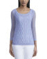 Фото #1 товара Lafayette 148 New York Double Layer Cable Intarsia Sweater Women's