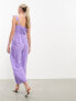 Nobody's Child Meg tie shoulder jumpsuit in purple