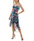 Фото #2 товара Juniors' Printed Sweetheart-Neck Asymmetric-Hem Dress