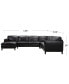 Фото #6 товара Virton 136" 4-Pc. Leather Chaise Sectional Sofa, Created for Macy's