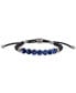 Sodalite (8mm) & Onyx (6mm) Corded Bolo Bracelet in Sterling Silver, Created for Macy's