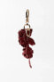 LEATHER FLOWER KEY RING