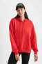 Фото #6 товара Толстовка женская Defacto Kadın Red Sweatshirt A4445AX