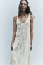 Фото #3 товара Платье-комбинация из рельефной ткани ZARA