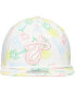 Men's White Miami Heat Palm Trees and Waves Golfer Adjustable Hat