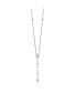 ფოტო #3 პროდუქტის Sterling Silver Beaded Rose-tone Roses Rosary Pendant Necklace 21"