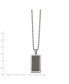 Фото #2 товара Chisel black Stoving Varnish Rectangle Dog Tag Ball Chain Necklace