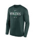 Фото #3 товара Men's Green Oakland Athletics Authentic Collection Team Logo Legend Performance Long Sleeve T-shirt