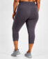 Фото #2 товара Plus Size Compression Cropped Leggings, Created for Macy's