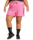 ფოტო #1 პროდუქტის Plus Size Essentials Linear Logo French Terry Shorts