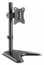Manhattan TV & Monitor Mount - Desk - Tilt/Swivel/Rotation - 1 screen - Screen Sizes: 10-27" - Black - Stand Assembly - VESA 75x75 to 100x100mm - Max 7kg - Lifetime Warranty - Freestanding - 7 kg - 43.2 cm (17") - 68.6 cm (27") - 100 x 100 mm - Black