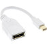 Фото #2 товара InLine Mini DisplayPort male to DisplayPort female cable - 4K2K - white - 0.15m